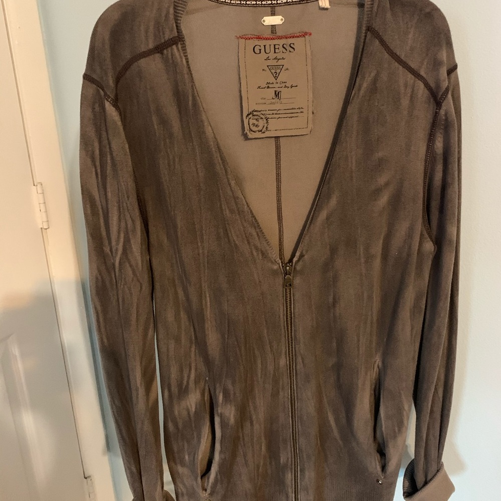 Guess lightweight, low cut v-neck sweater. Soft and so cute over a cami/tank.